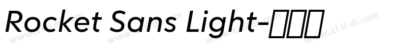 Rocket Sans Light字体转换